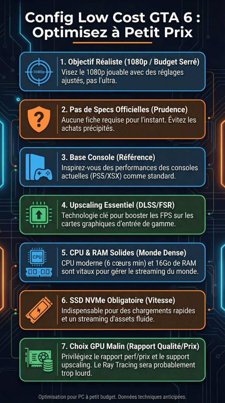 découvrez la configuration pc optimale pour jouer à gta 6 en , avec les recommandations matérielles et conseils pour une expérience de jeu fluide et immersive.